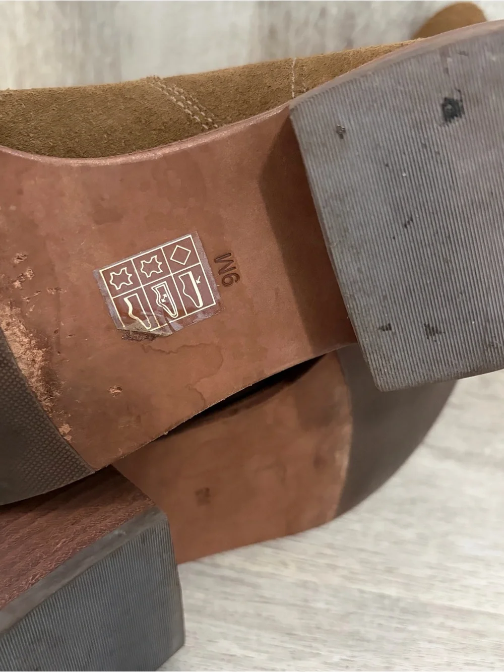 Tory Burch Sienna Suede Bootie Ankle Boots Womens Size 9 River Rock Brown